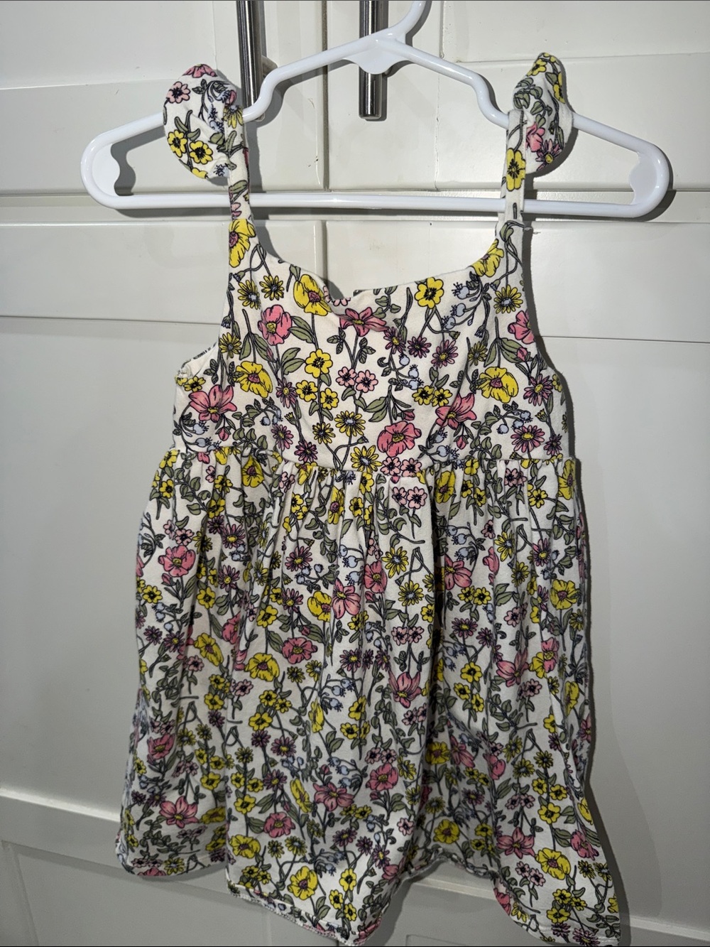 Rachel Zoe Girls' Floral Sundress - White with Pink & Yellow Flowers